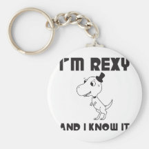 Jag förmiddagen Rexy och jag vet den Nyckelringar