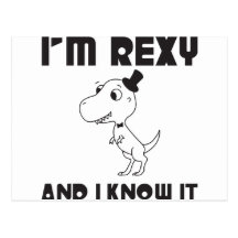 Jag förmiddagen Rexy och jag vet den Vykort