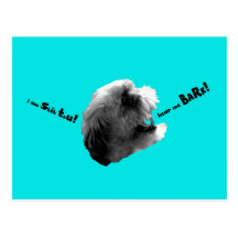 Jag förmiddagen Shih Tzu hör mig skälla vykortet