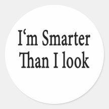 Jag förmiddagen som är mer smart än mig, ser rund klistermärke