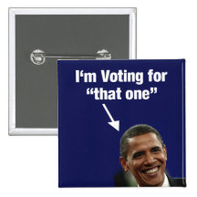 Jag förmiddagen som röstar för "den en" Obama, knä Pins