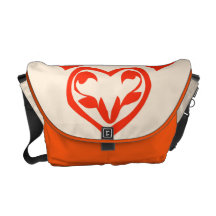 Jag ger min hjärta till dig abstraktart décobärbar messenger bag