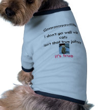 Jag gillar inte katter t-shirt för hundar
