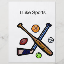 Jag gillar sportar flygblad