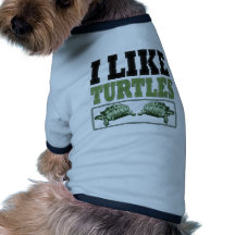 Jag gillar stor text för sköldpaddor t-shirt för hundar