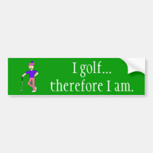 Jag Golf…,  Mig därför förmiddagbildekal