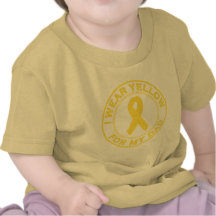 Jag ha på sig gult för min pappa t-shirt