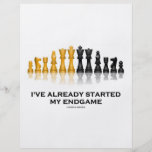 Jag har redan startat min Endgame (schackinställni Flygblad Designs