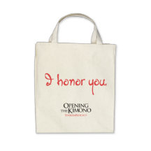 Jag hedrar dig hänger lös tote bag