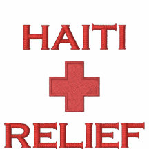 Jag hjälpte Haiti den lättnad broderade T skjortan