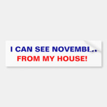 Jag kan se November från mitt hus! Bildekal