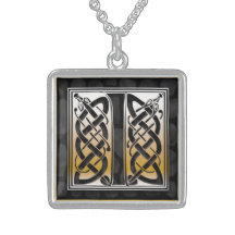 Jag märka med sina initialer halsband för sten för