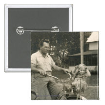 Jag 'n-pappan klämmer fast nål