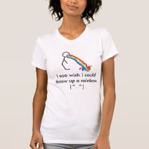 jag önskar att jag kunde kasta upp en regnbåge t-shirts