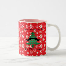 Jag önskar en mustasch för jul kaffe kopp