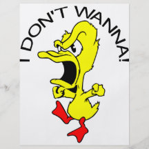 Jag önskar inte att ducka tecknaden flygblad designs