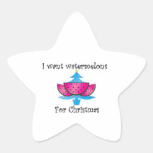 Jag önskar vattenmelnar för jul klistermärke