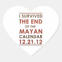 Jag överlevde avsluta av den Mayan kalendern 12.21 Klistermärken