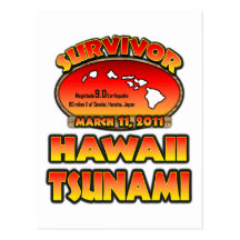 Jag överlevde den Hawaii Tsunami03 mars 2011 Vykort