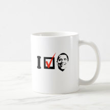 Jag röstade den Obama T-tröja Kaffe Kopp