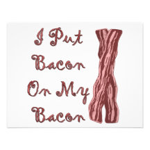 Jag satte bacon på min bacon kort för inbjudningar