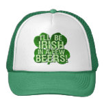 Jag ska är irländsk i få öl trucker kepsar