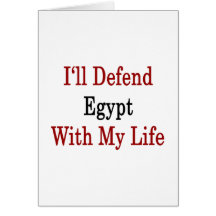 Jag ska försvarar egypten med mitt liv hälsnings kort
