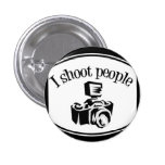 Jag skjuter folk Retro fotograf kameran B&W Pins