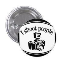 Jag skjuter folk Retro fotograf kameran B&W Pins