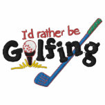Jag skulle är ganska den broderade golfspelet broderad tröja