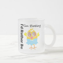 Jag skulle är ganska solbadningchicken kaffe kopp