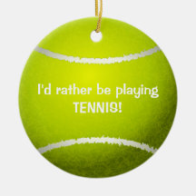 Jag skulle leker ganska tennis! Tennisbollprydnad Julgranskula