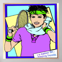 Jag skulle leker ganska tennisaffischen