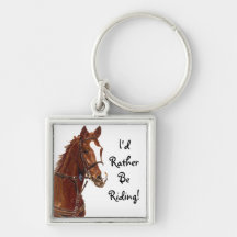 Jag skulle rider ganska! Häst Keychain Nyckelringar