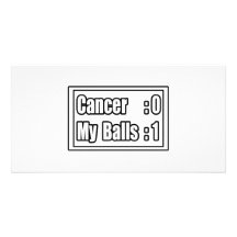 Jag slår Testicular cancer (funktionskortet) Hälsningskort Med Foto