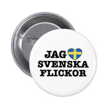 Jag Svenska Flickor Knapp Med Nål
