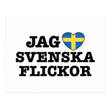 Jag Svenska Flickor Vykort