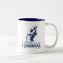 Jag tänker att därför jag förar journal över kaffe kopp