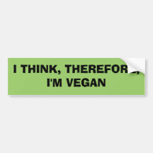 JAG TÄNKER, DÄRFÖR, I-förmiddagVEGANEN Bildekaler