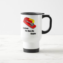 Jag tror dig har mitt häftkontorsutrymme kaffe kopp