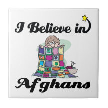 jag tror i afghans kakelplatta av kerami
