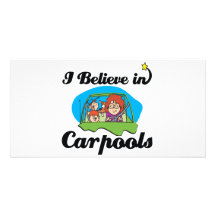 jag tror i carpools foto kort
