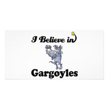 jag tror i gargoyles anpassade foto kort