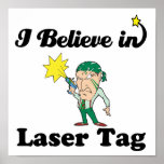 jag tror i laser-märkre affischer