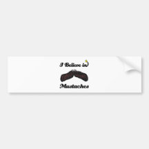 jag tror i mustascher bildekal