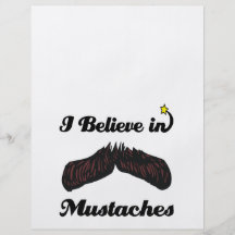 jag tror i mustascher flyg blad