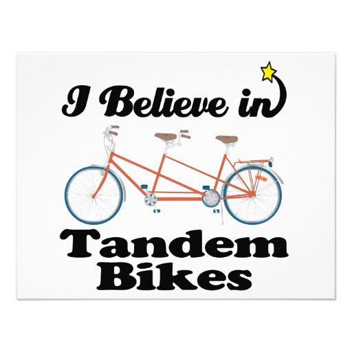 jag tror i tandema cyklar individuella inbjudningskort
