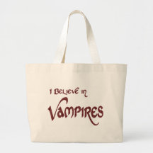 Jag tror i vampyrer tote bags