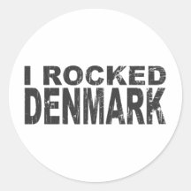 Jag vaggade Danmark Rund Klistermärke