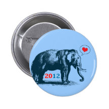 Jag valet 2012 för GOP för hjärtarepublikaner det  Knappar Med Nål